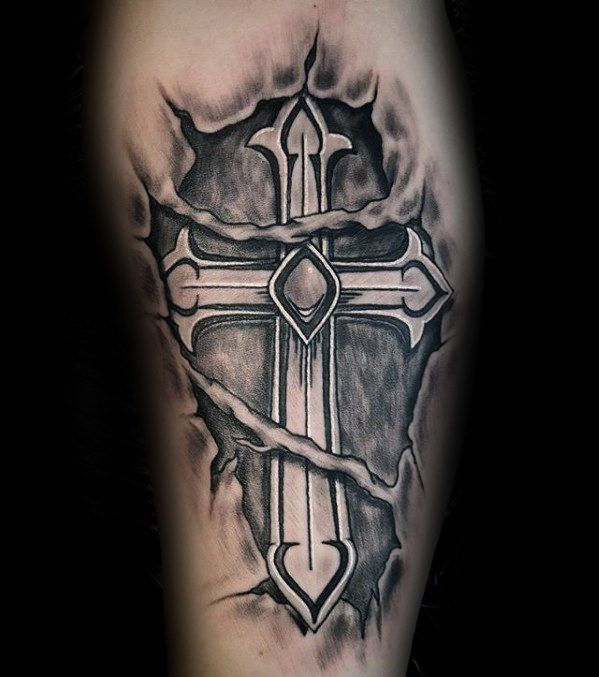 87 Badass Cross Tattoos for Men