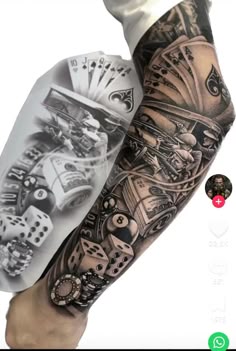 22 Casino tattoo ideas | casino tattoo, card tattoo, card tattoo designs