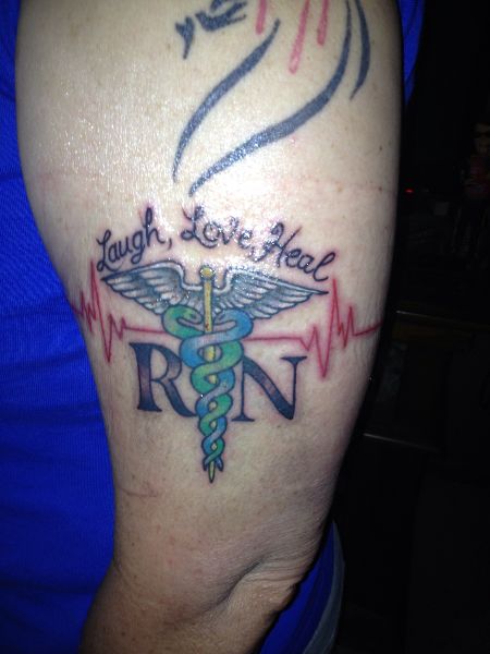 Nurse tattoos & nursing body art | Mighty Nurse | Symbolic tattoos, Nurse  tattoo, Rn tattoo