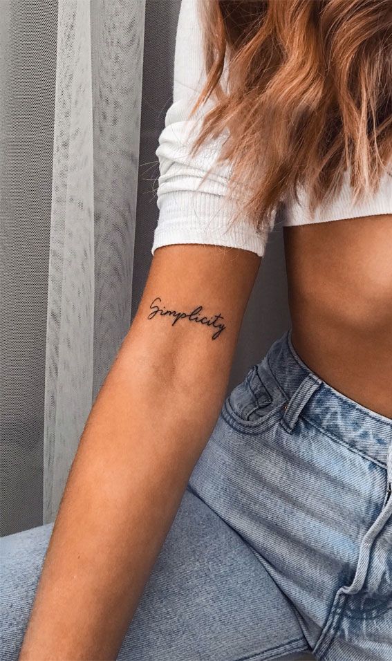 40 Tattoo Ideas with Meaning : Simplicity Tattoo on Arm
