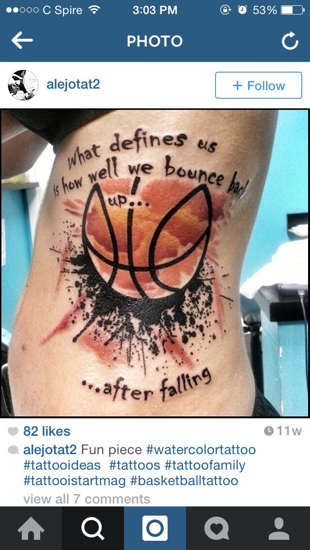Basketball tattoo