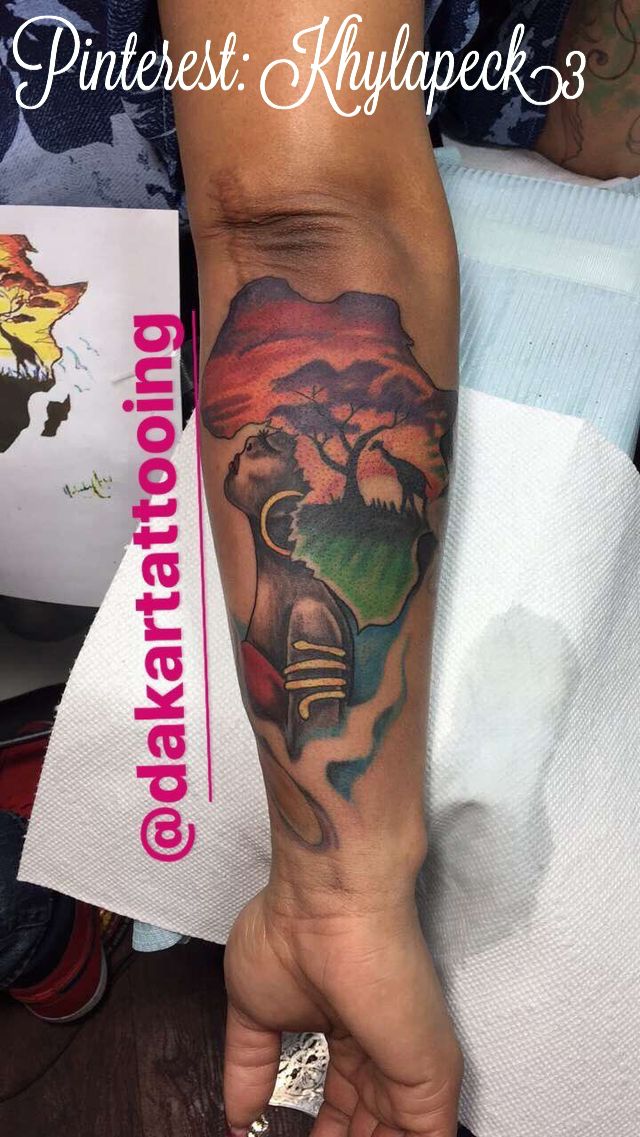 Pin by HoneyCocoa on Piercings & tattoos ' | Africa tattoos, African tattoo,  Black girls with tattoos