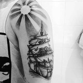 63 Super Sun Tattoo Designs for Men
