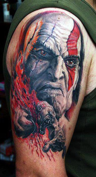 Kratos tattoo by Przemyslaw Aero Walkowiak | Post 3183