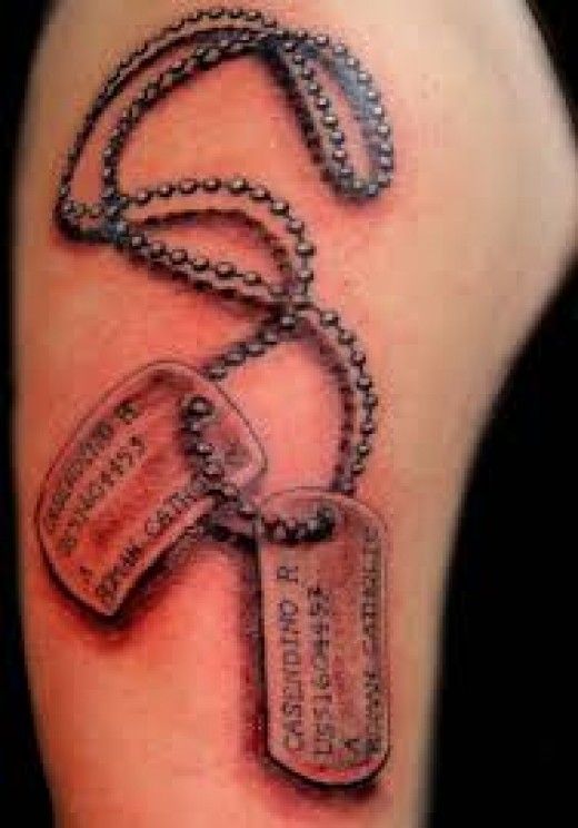 Dog Tag Tattoo Designs And Meanings-Dog Tag Tattoo Ideas And Pictures