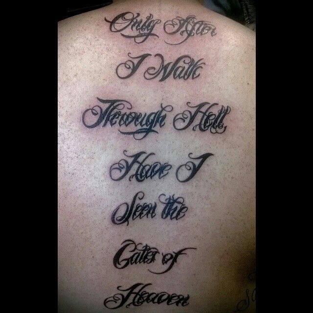 tattoos #script #religeous #heaven #hell @Victor Ledezma  @kingskreationtattoo
