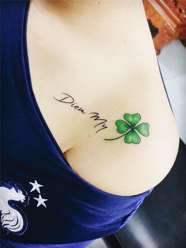 30 Four Leaf Clover Tattoos Design Ideas to Make You More Lucky
