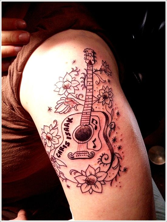 25 Creative Guitar Tattoo Designs