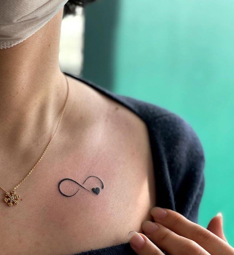 Infinity Tattoo on Collar Bone