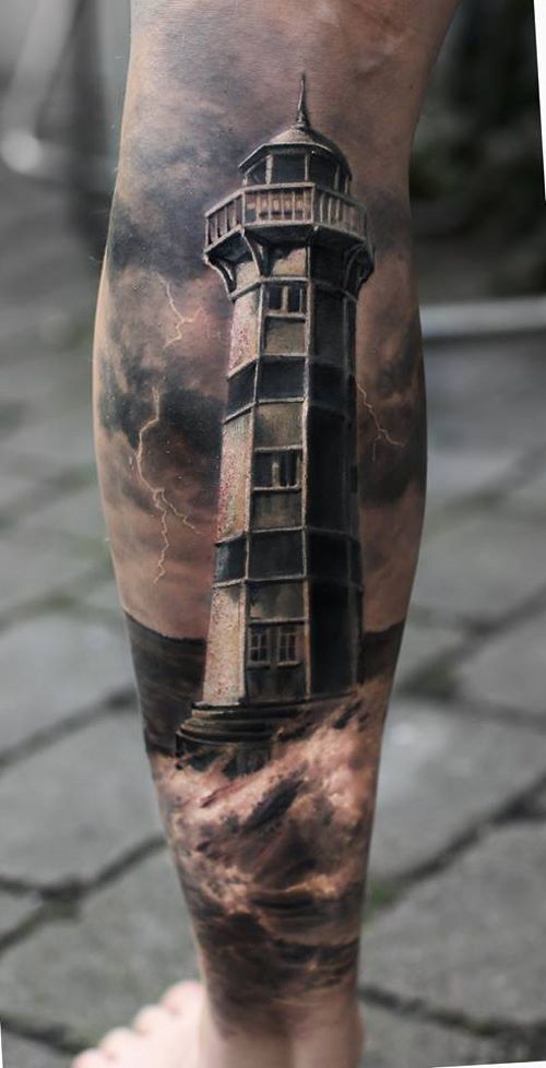 Lighthouse Storm Scene