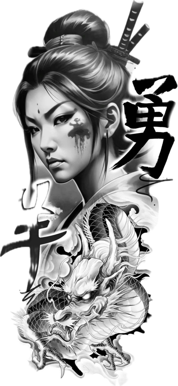 Pin by Inkboishun on Quick Saves | Female samurai tattoo, Geisha tattoo  design, Samurai tattoo design