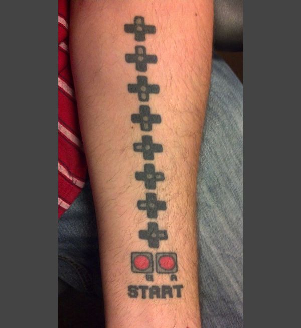 Konami Code Tattoo (and a Chance to Submit Your Own Ink!)
