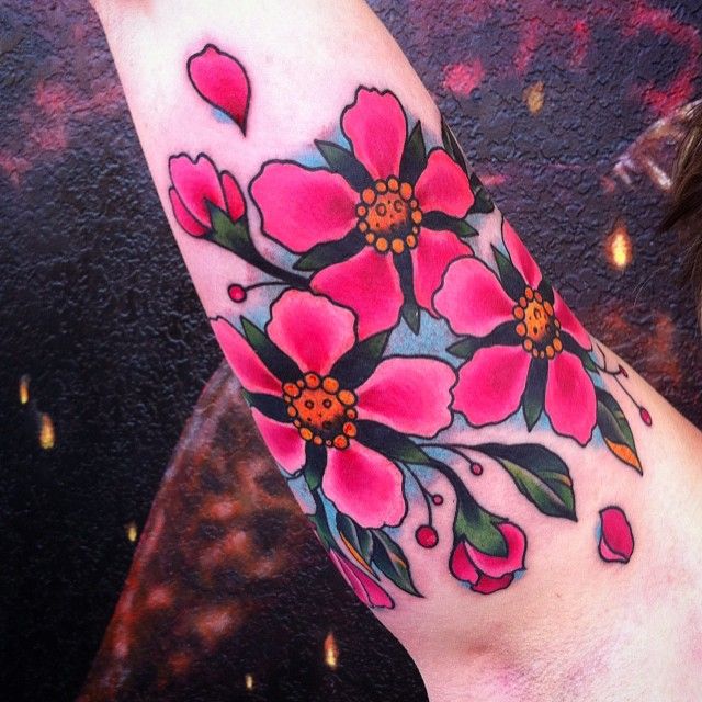 150 Cherry Blossom Tattoo Designs & Meanings