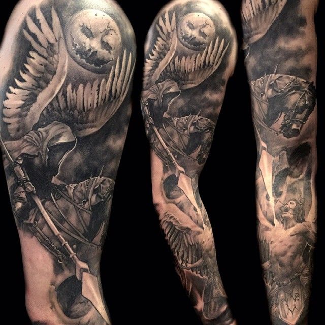 Horseman of Apocalypse Tattoo Sleeve – Best Tattoo Ideas Gallery