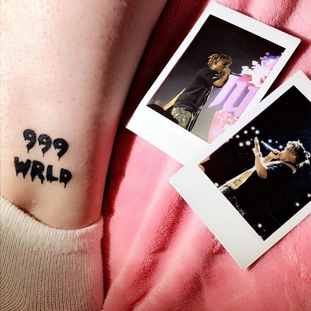 999 WRLD Tribute Tattoo