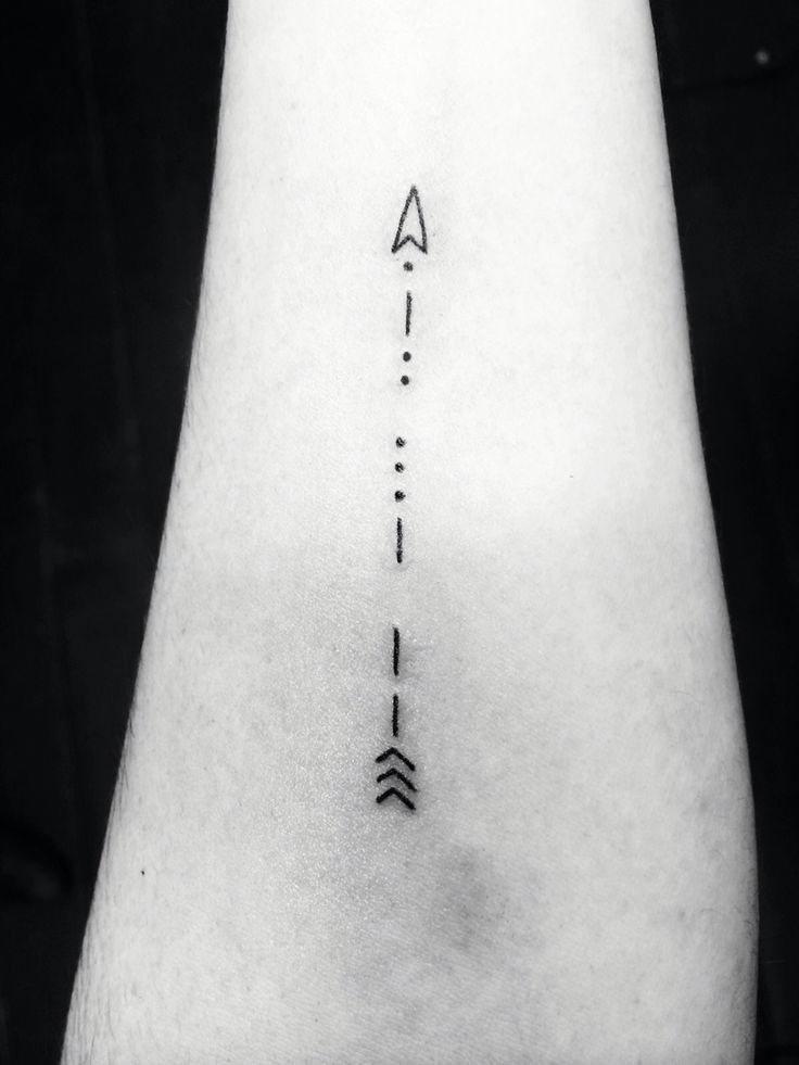 Morse code arrow tattoo More