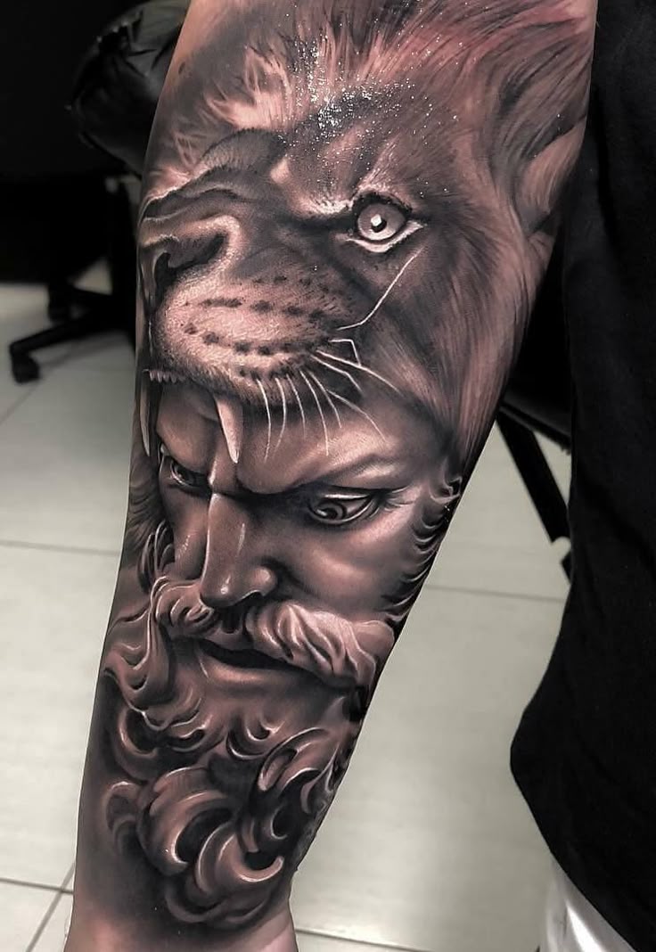 10+ Best Hercules and Lion Tattoo Designs