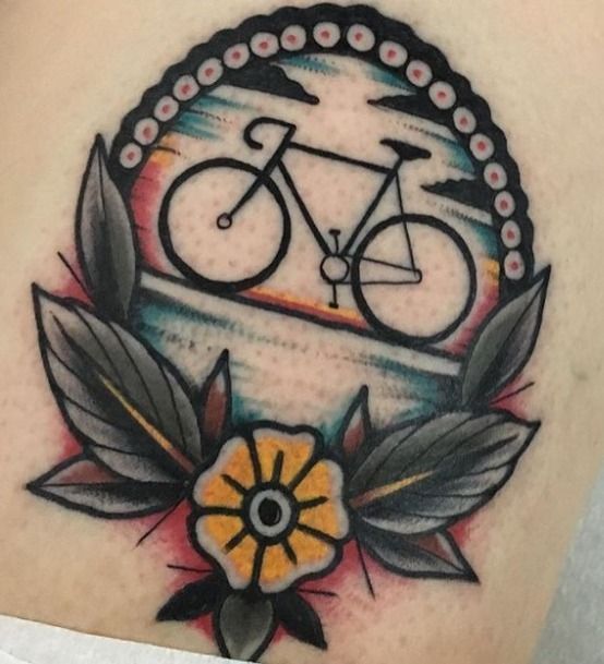 Pin by Felipe Monroy on Graffiti art | Traditional tattoo design, Bicycle  tattoo, Traditional style tattoo