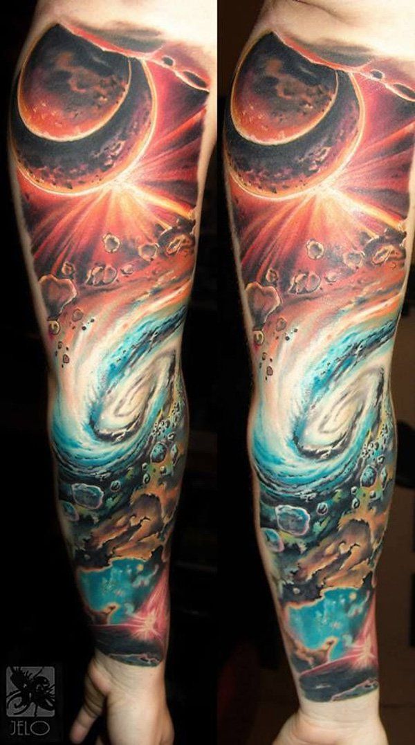40 Space Tattoo Ideas | Art and Design