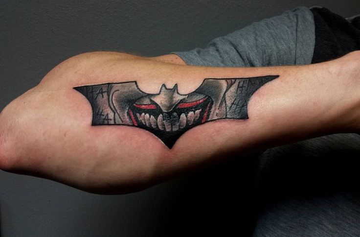 nice 40 Cool Batman Tattoo Designs for Men - A Supercharged Style Check  more at http://stylemann.com/best-batman-tattoo-ideas/
