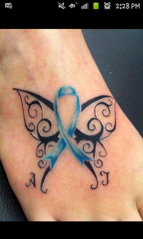 Ribbon in purple for all types of cancers.