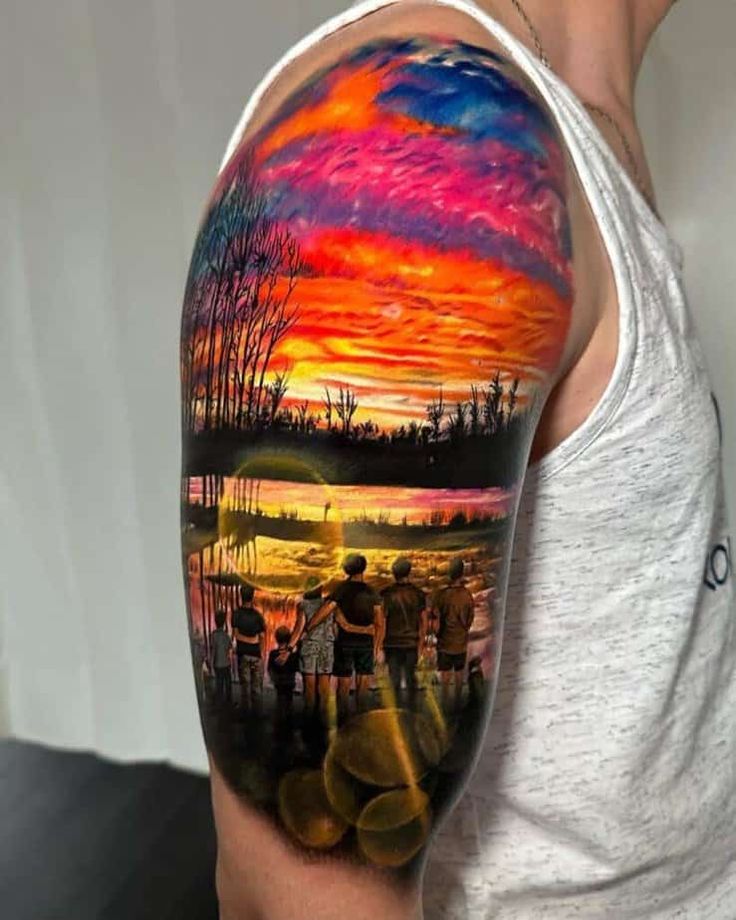 23 Sunset Tattoo Ideas For All The Nature Lovers Out There
