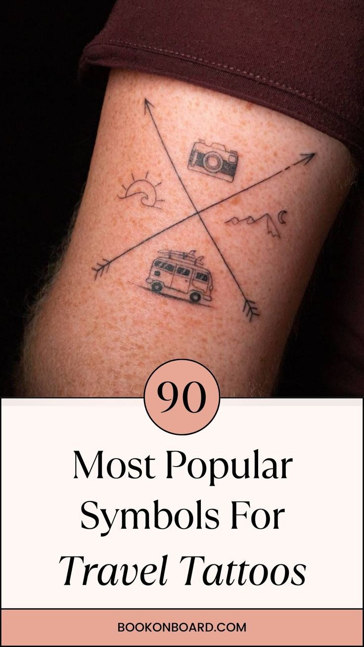 The 90 Most Popular Symbols For Travel Tattoos | Unique & Cute Travel  Tattoo Ideas