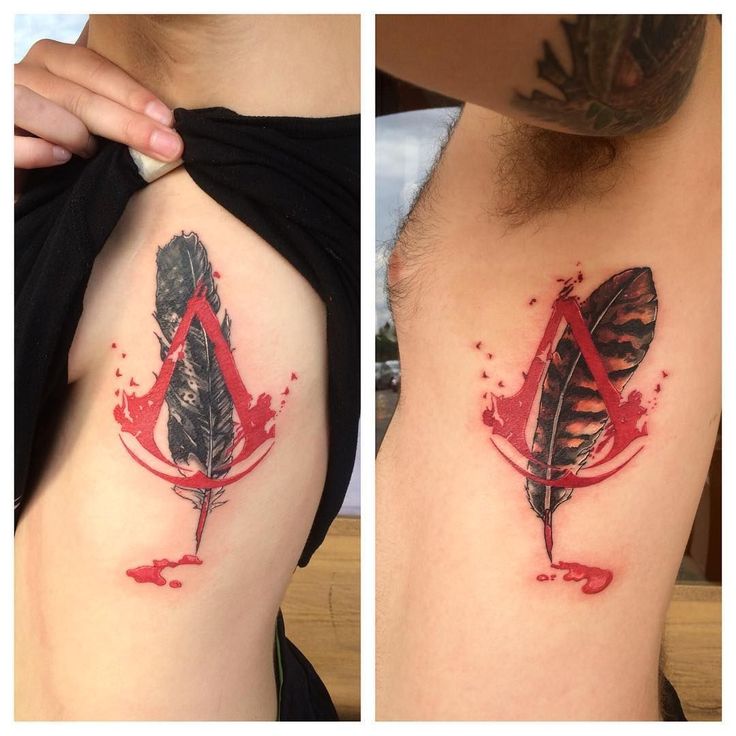 Brother and sister Assassin's Creed tattoos