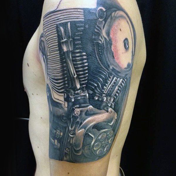 70 Biker Tattoos für Männer – Manly Motorrad Ink Design-Ideen - Mann Stil |  Tattoo